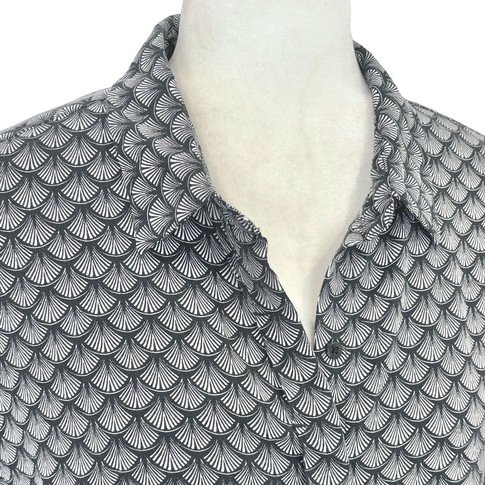 Olsen black shell print shirt